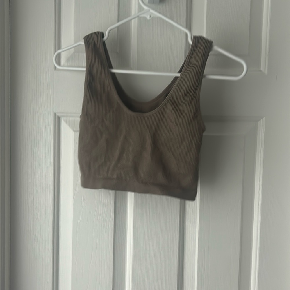 Light Brown Ribbed Tank